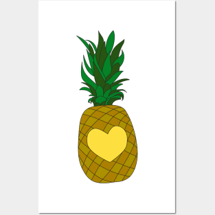 Pineapple Heart Posters and Art